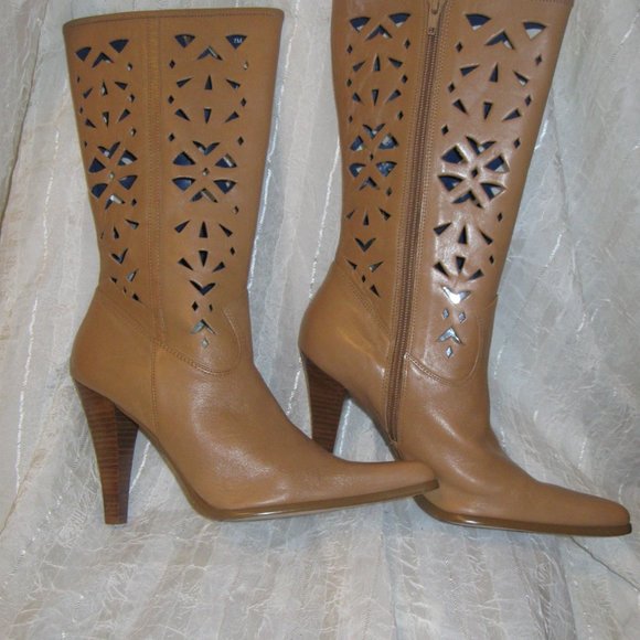 Mia Women's Boots Size 7 Tan Genuine Leather - Picture 2 of 6